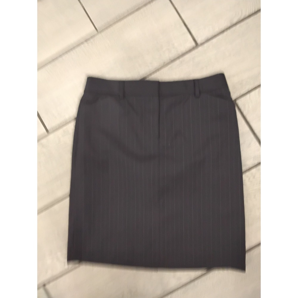 J Crew Pinstripe Wool Blend Pencil Skirt Career Business Office Size 6